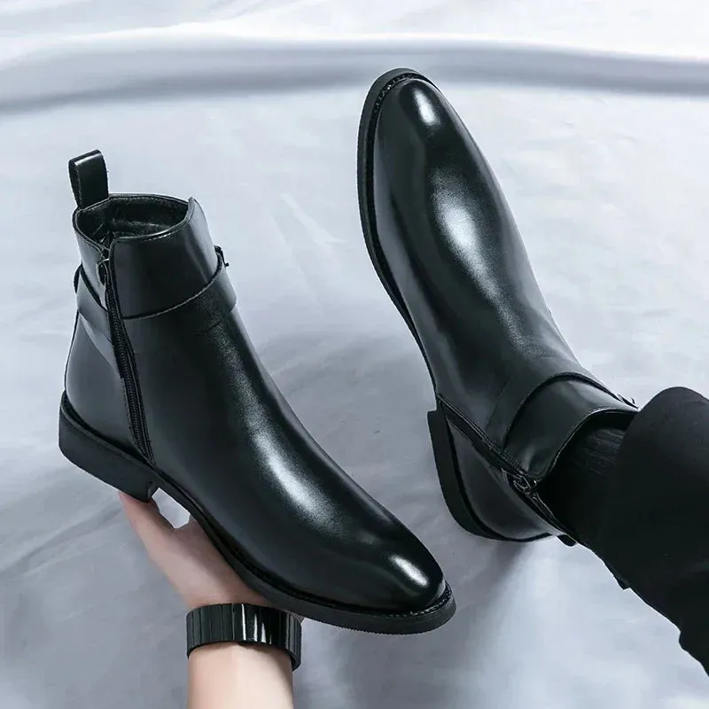 Sorrento - Leather Buckle Boots