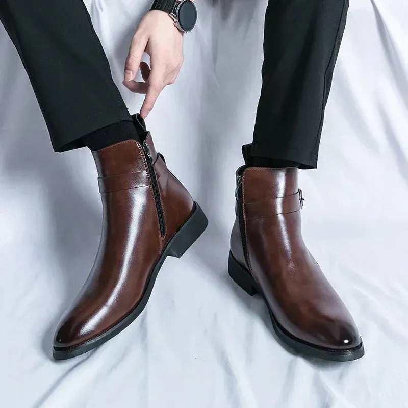 Sorrento - Leather Buckle Boots