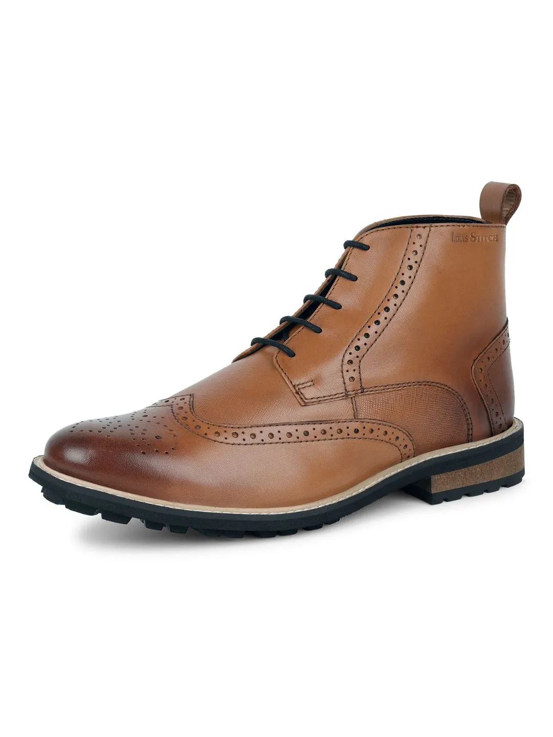 Tan Brogue Lace Up Chukka Boots