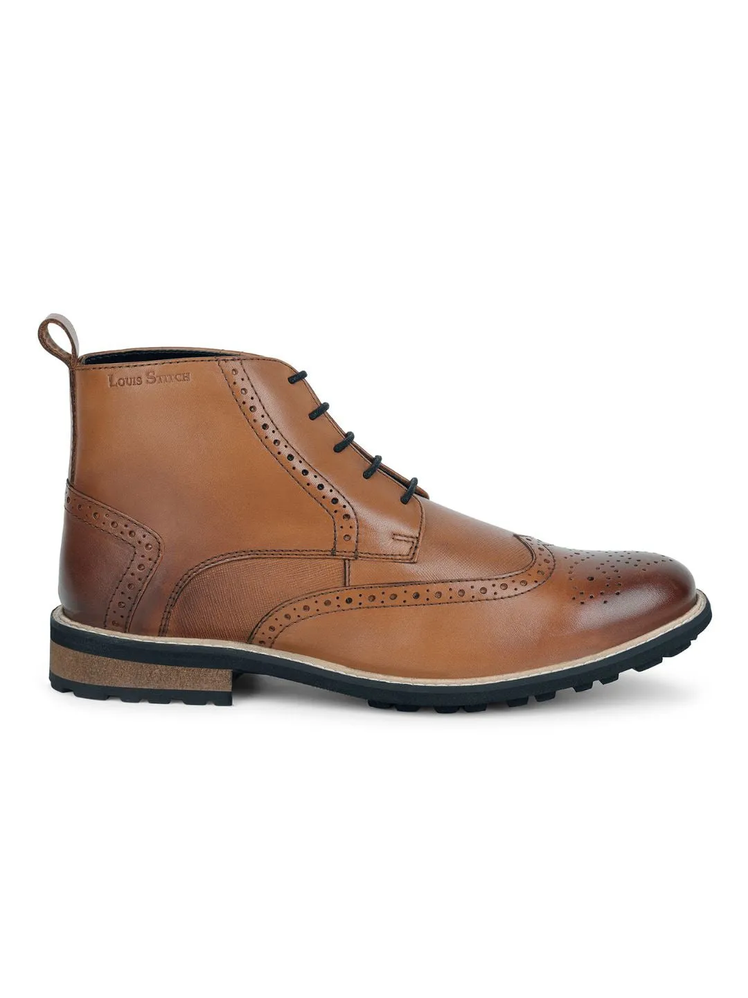 Tan Brogue Lace Up Chukka Boots