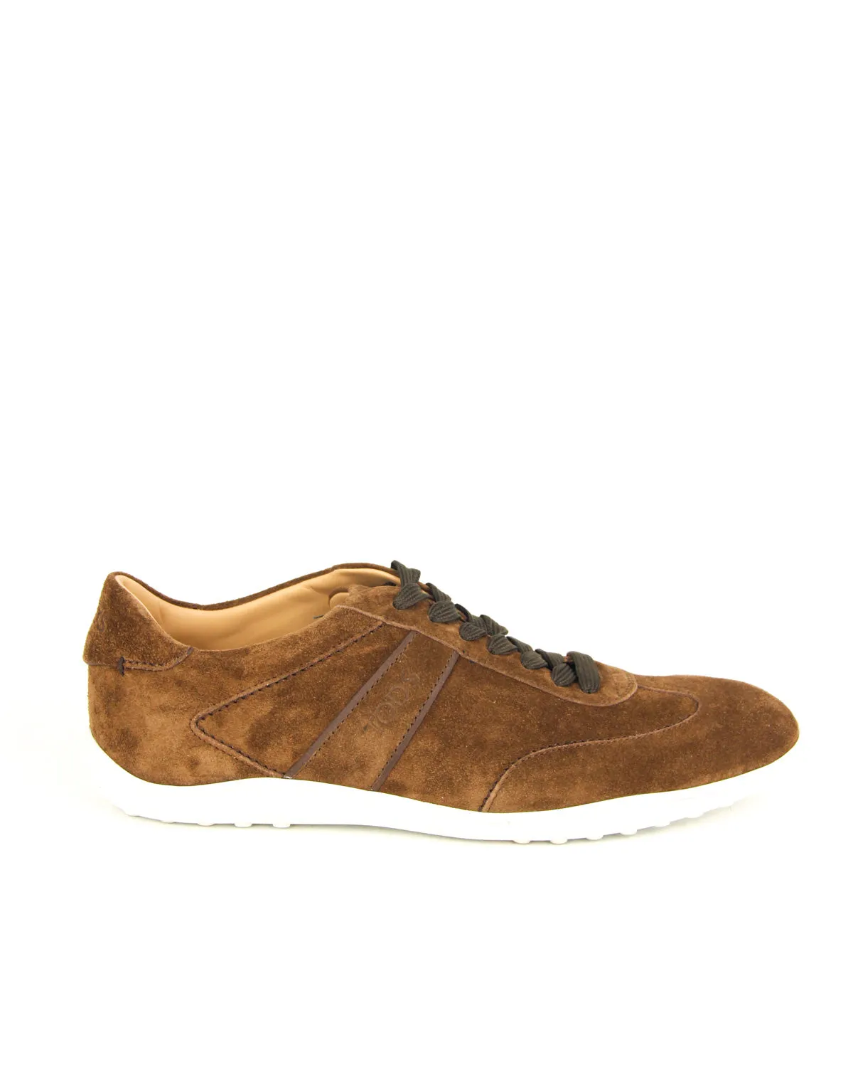 Tod's Men's Allacciato Shoes Leather Trainers Sneakers, NOCE CHIARO Tan Suede (10.5 UK / 11.5 US, NOCE CHIARO)