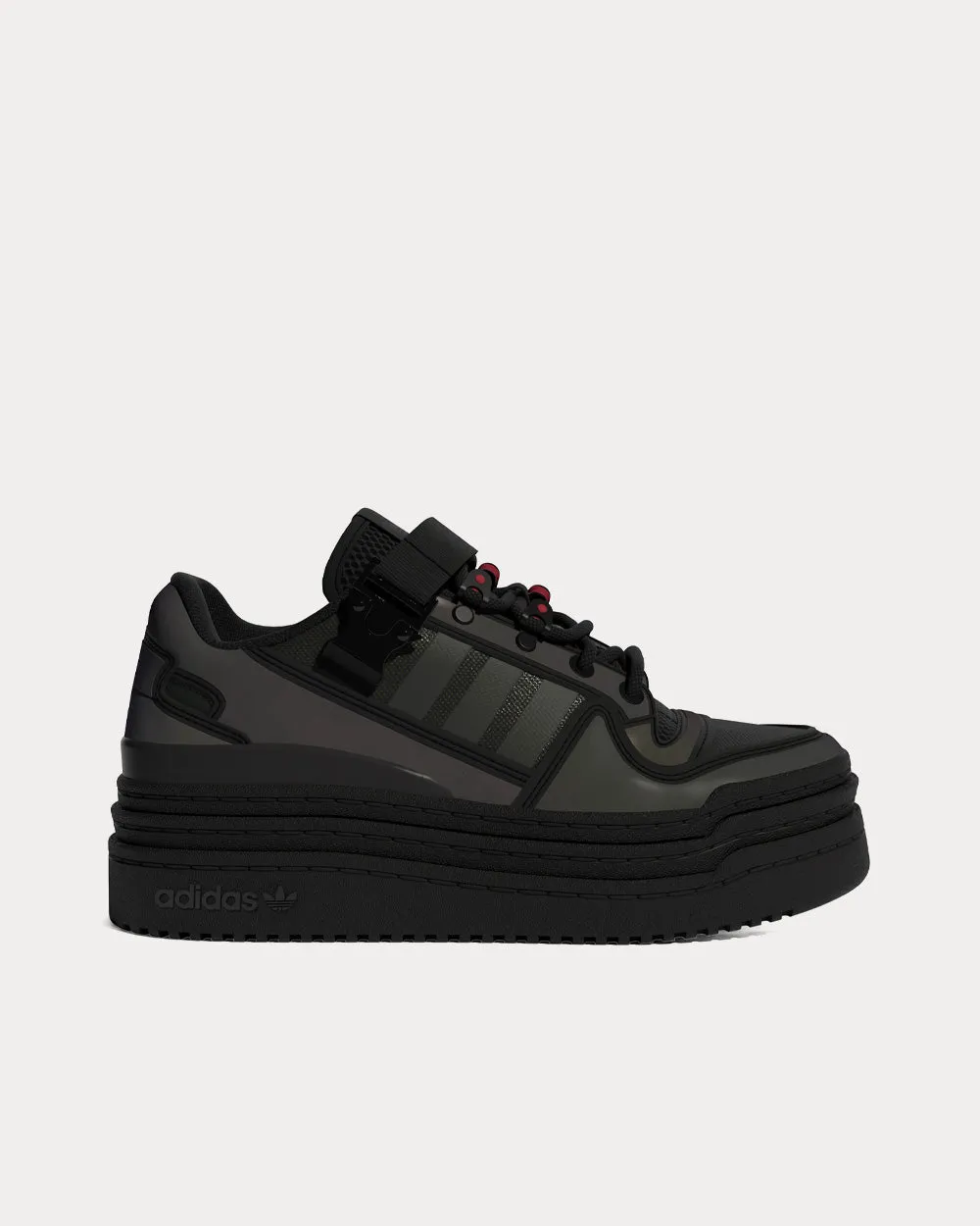 Triple Platform Core Black / Solar Red Low Top Sneakers