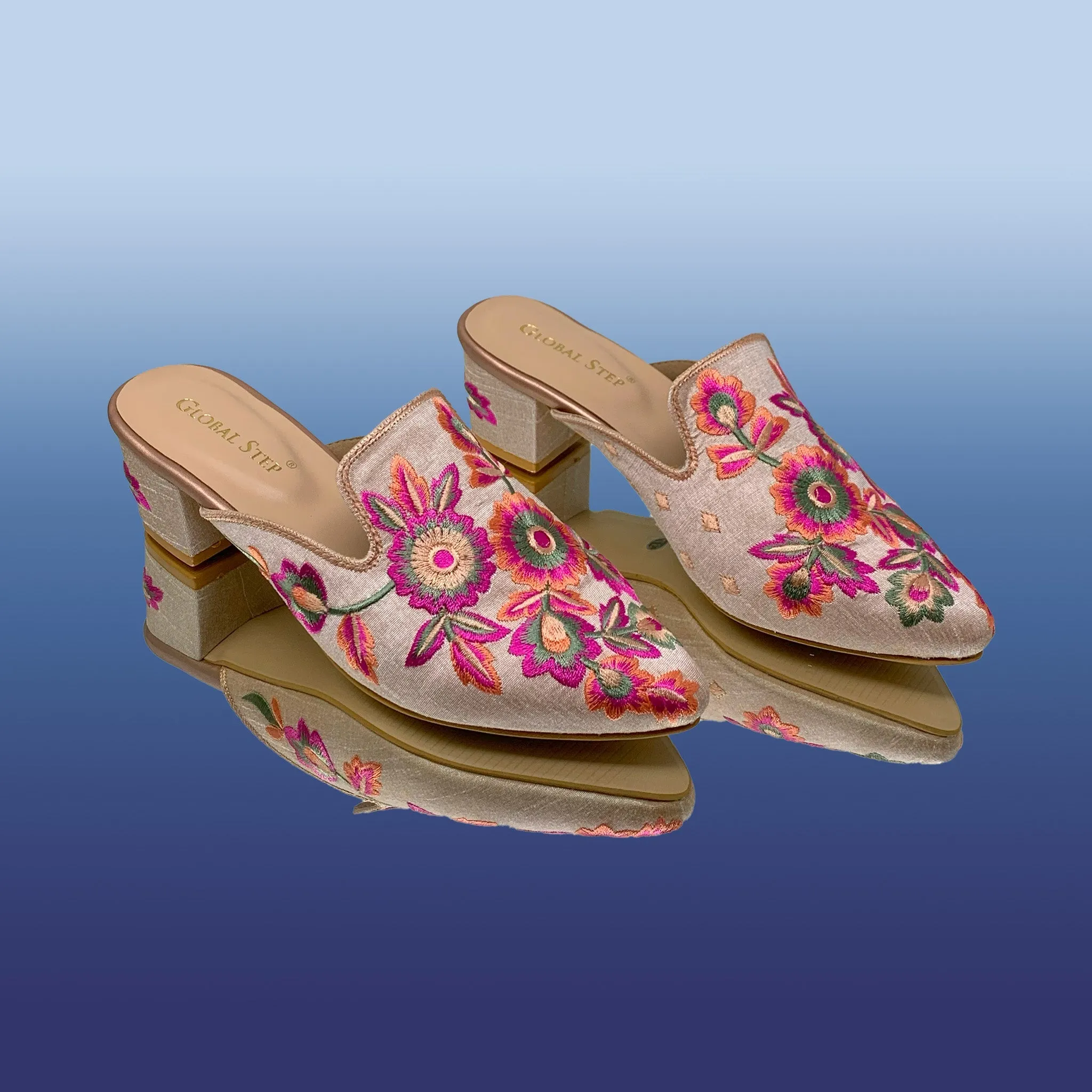 Vibrant Embroidered Heels