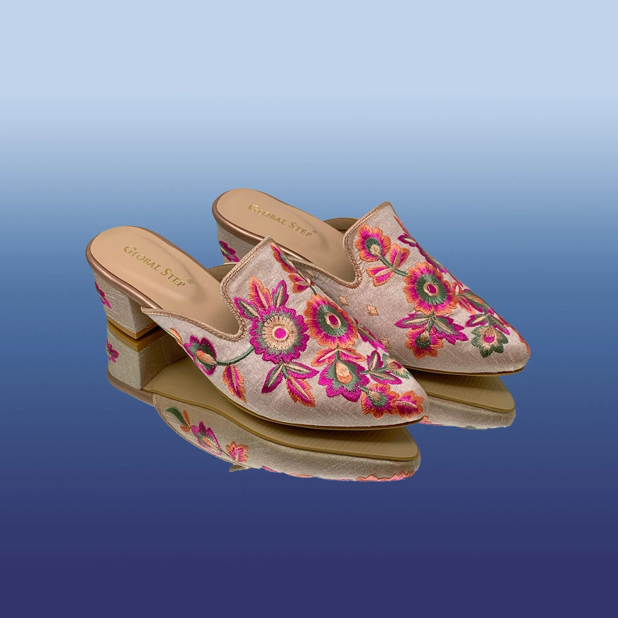 Vibrant Embroidered Heels