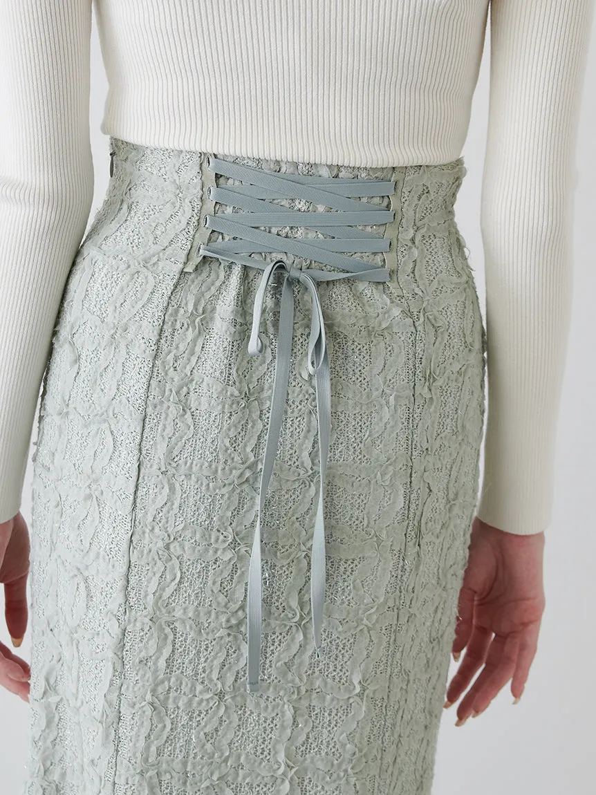 Vintage-Inspired Lace Midi Flare Skirt