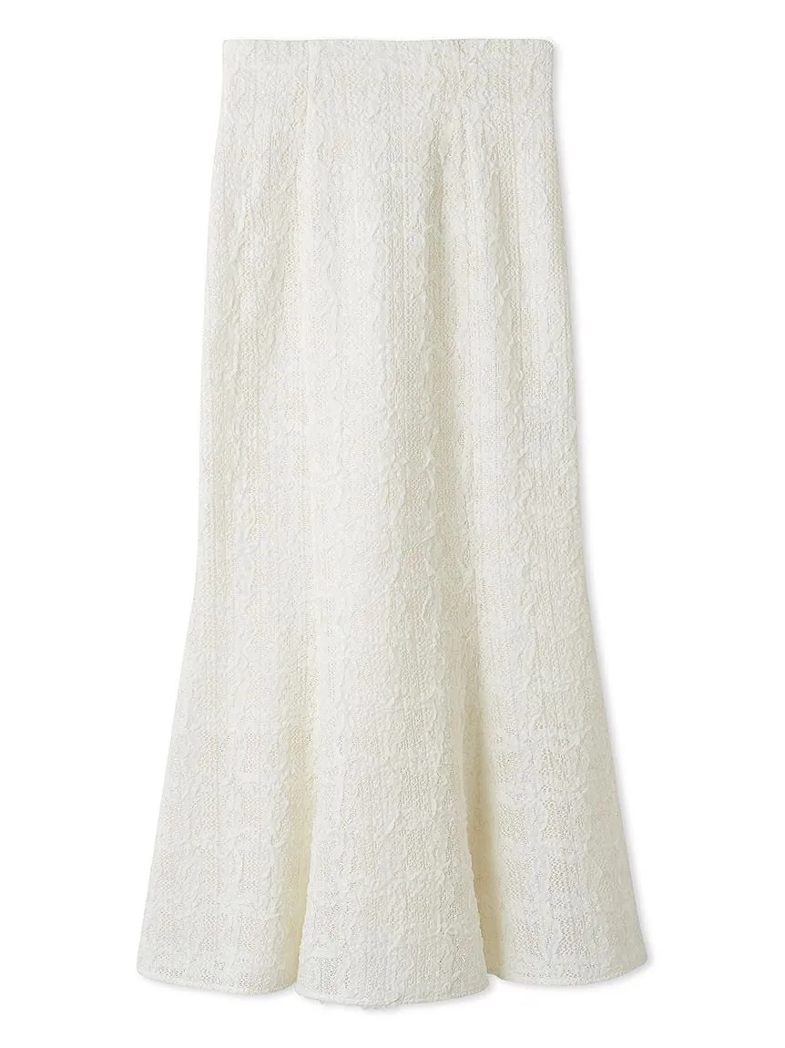 Vintage-Inspired Lace Midi Flare Skirt