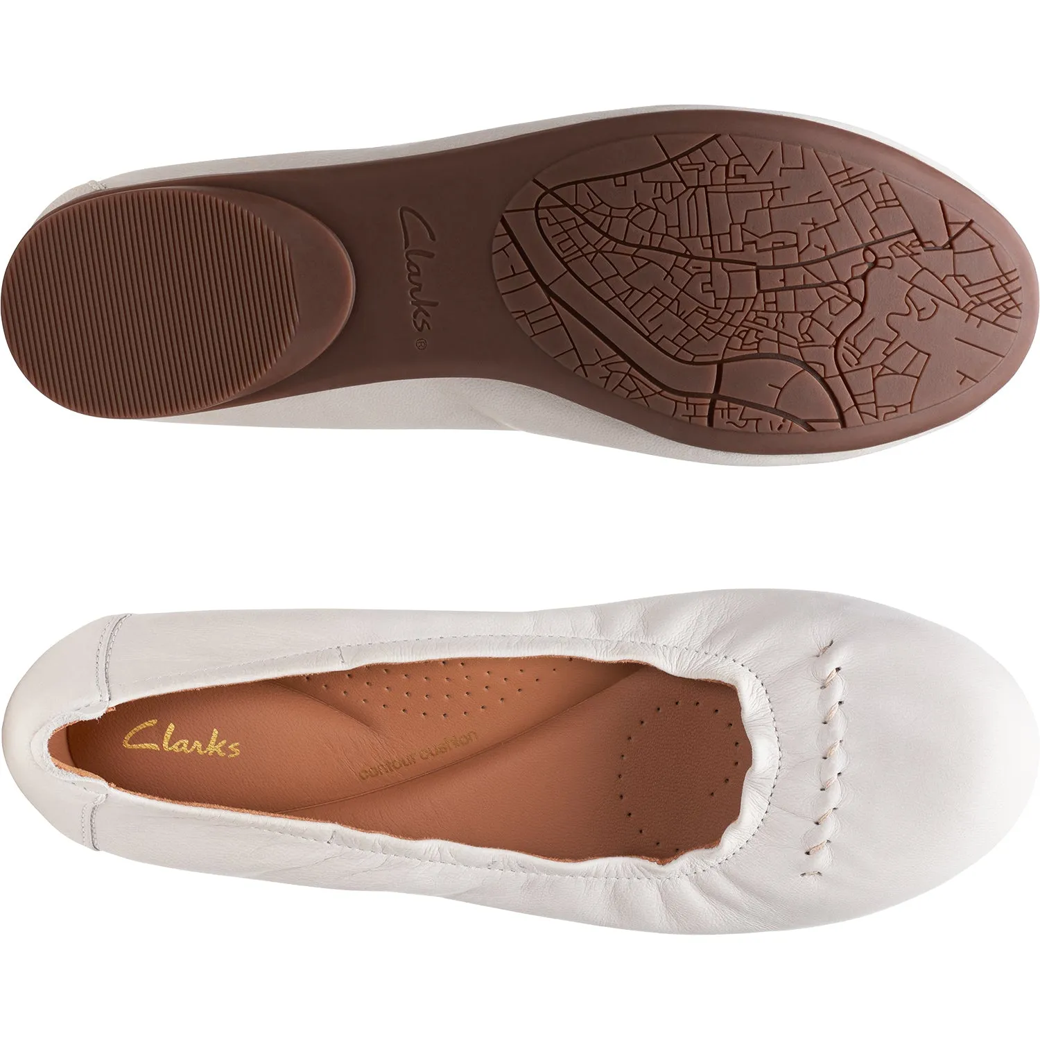 Women's Clarks Rena Hop White Leather