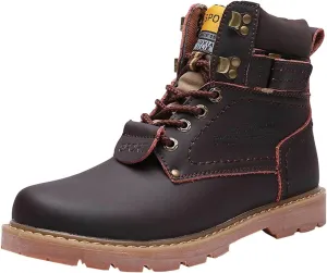 Work Boots for Men Composite Hiking Sneakers Warm Fur Lined Women's Safety Toe Shoes Business Casual Waterproof Outdoor Shoes Leather Comfortable Hike Grounded Footwear